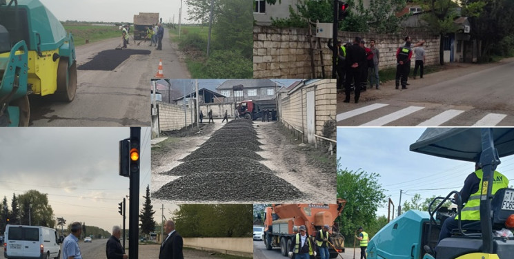 Masallının yollarında təmir işləri davam etdirilir